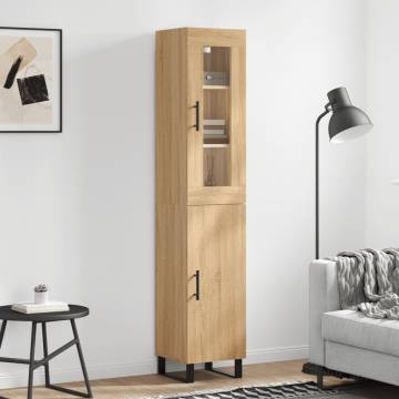 Stylish Highboard Sonoma Oak - 34.5x34x180 cm | HipoMarket