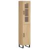 Stylish Highboard Sonoma Oak - 34.5x34x180 cm | HipoMarket