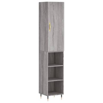 Highboard Grey Sonoma - Stylish Storage Solution | HipoMarket