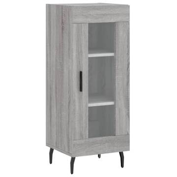 Stylish Highboard Grey Sonoma | 34.5x34x180 cm Engineered Wood