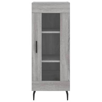 Stylish Highboard Grey Sonoma | 34.5x34x180 cm Engineered Wood