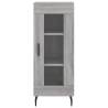 Stylish Highboard Grey Sonoma | 34.5x34x180 cm Engineered Wood