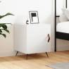 Bedside Cabinet White 40x40x50 cm Engineered Wood Colour white Quantity in Package 1 