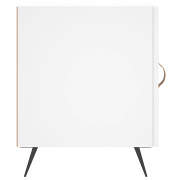 Stylish White Bedside Cabinet - 40x40x50 cm | HipoMarket