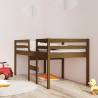 High Sleeper Bed Honey Brown 80x200 cm Solid Wood Pine