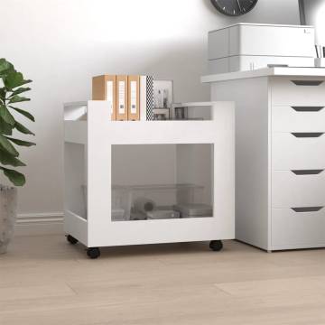 Desk Trolley White 60x45x60 cm | Organize Your Space