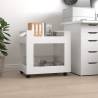 Desk Trolley White 60x45x60 cm Engineered Wood Colour white 