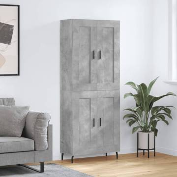 Stylish Highboard Concrete Grey | 69.5x34x180 cm - HipoMarket