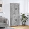 Highboard Concrete Grey 69.5x34x180 cm Engineered Wood Colour concrete grey Quantity in Package 1 Model 2 wood doors 