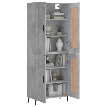 Stylish Highboard Concrete Grey | 69.5x34x180 cm - HipoMarket