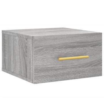 Wall-Mounted Bedside Cabinet Grey Sonoma - 35x35x20 cm