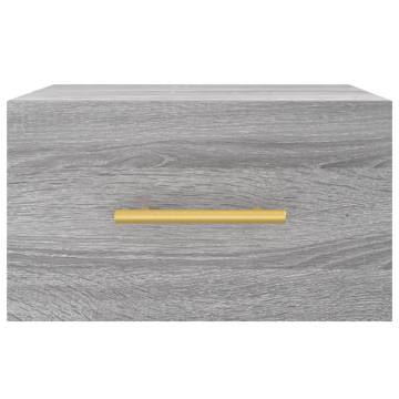 Wall-Mounted Bedside Cabinet Grey Sonoma - 35x35x20 cm