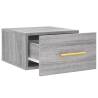 Wall-Mounted Bedside Cabinet Grey Sonoma - 35x35x20 cm