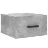 Wall-mounted Bedside Cabinet - Concrete Grey 35x35x20 cm