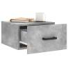 Wall-mounted Bedside Cabinet - Concrete Grey 35x35x20 cm