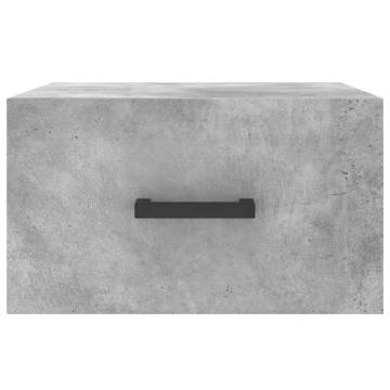 Wall-mounted Bedside Cabinet - Concrete Grey 35x35x20 cm