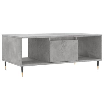 Stylish Concrete Grey Coffee Table - 90x50 cm | HipoMarket