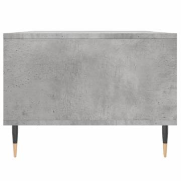 Stylish Concrete Grey Coffee Table - 90x50 cm | HipoMarket