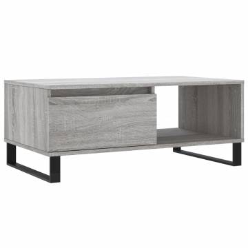 Stylish Grey Sonoma Coffee Table - 90x50 cm | HipoMarket