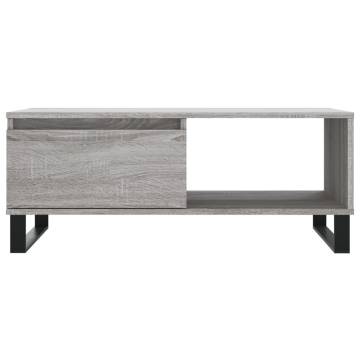 Stylish Grey Sonoma Coffee Table - 90x50 cm | HipoMarket