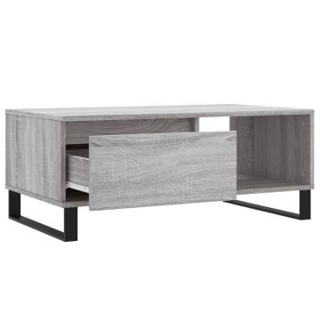 Stylish Grey Sonoma Coffee Table - 90x50 cm | HipoMarket