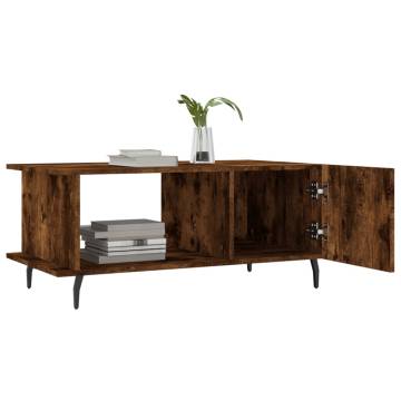 Elegant Smoked Oak Coffee Table | 90x50x40 cm | Hipomarket UK