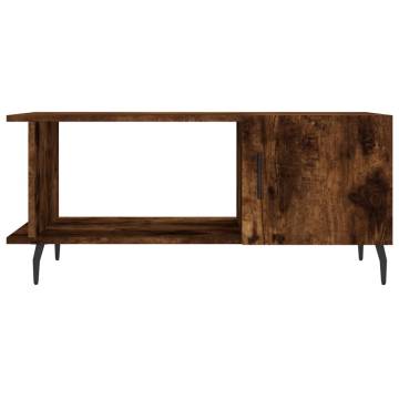 Elegant Smoked Oak Coffee Table | 90x50x40 cm | Hipomarket UK