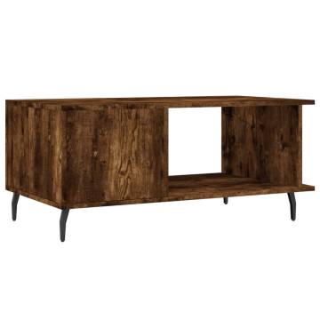 Elegant Smoked Oak Coffee Table | 90x50x40 cm | Hipomarket UK