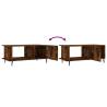 Elegant Smoked Oak Coffee Table | 90x50x40 cm | Hipomarket UK