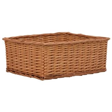 4 Piece Nesting Basket Set - Brown Willow Organiser