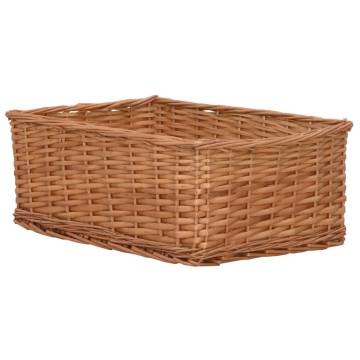 4 Piece Nesting Basket Set - Brown Willow Organiser