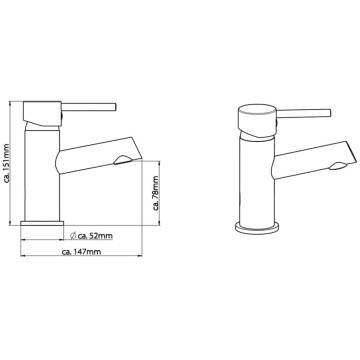 SCHÜTTE LAURANA Basin Mixer Tap - Premium Chrome Design