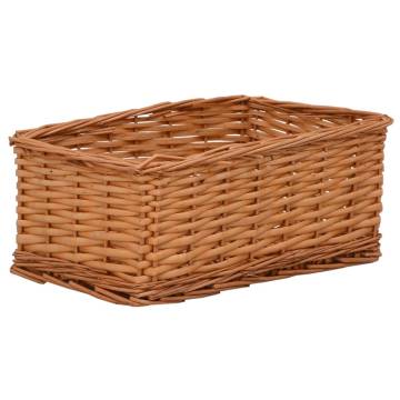 4 Piece Nesting Basket Set - Brown Willow Organiser