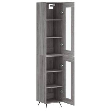 Stylish Highboard Grey Sonoma - Durable Engineered Wood - HipoMarket