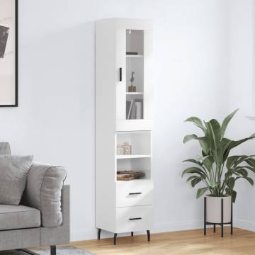 Highboard High Gloss White - Stylish Storage Solution