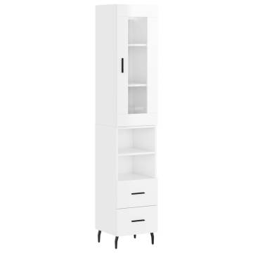 Highboard High Gloss White - Stylish Storage Solution