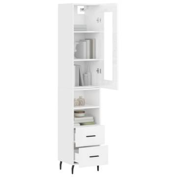 Highboard High Gloss White - Stylish Storage Solution