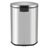 EKO Pedal Bin Shell 50 L Matte Silver - Stylish Waste Solution