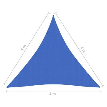 Blue Sunshade Sail 4x4m | 160g/m² HDPE Outdoor Shelter