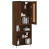 Stylish Highboard in Brown Oak - 69.5x34x180 cm