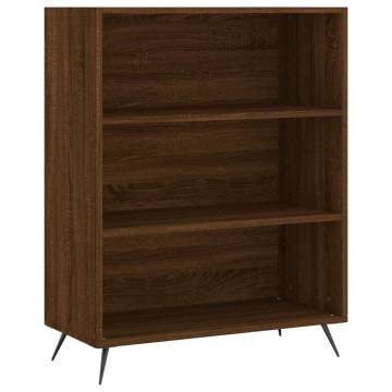 Stylish Highboard in Brown Oak - 69.5x34x180 cm