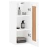 Elegant Wall Mounted Cabinet - White Engineered Wood 34.5x34x90cm