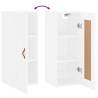 Elegant Wall Mounted Cabinet - White Engineered Wood 34.5x34x90cm