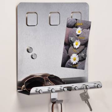 HI Key Holder Memo Board Silver - Organize Your Essentials