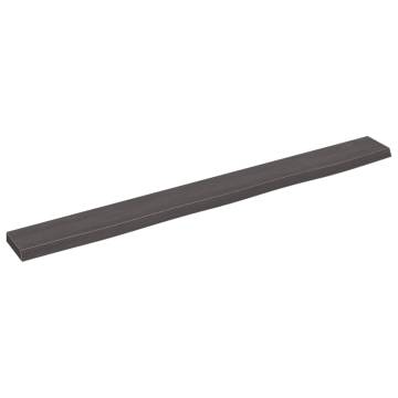 Wall Shelf Dark Brown 100x10x2 cm - Solid Oak Storage Solution