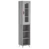 Stylish Highboard Grey Sonoma - 180 cm Engineered Wood Storage