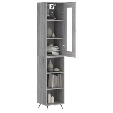 Stylish Highboard Grey Sonoma - 180 cm Engineered Wood Storage