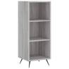 Stylish Highboard Grey Sonoma - 180 cm Engineered Wood Storage