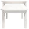 2 Piece Coffee Table Set - White Solid Pine Wood | Hipo Market