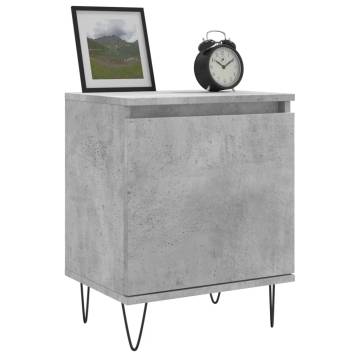 Elegant Concrete Grey Bedside Cabinet | Hipomarket UK